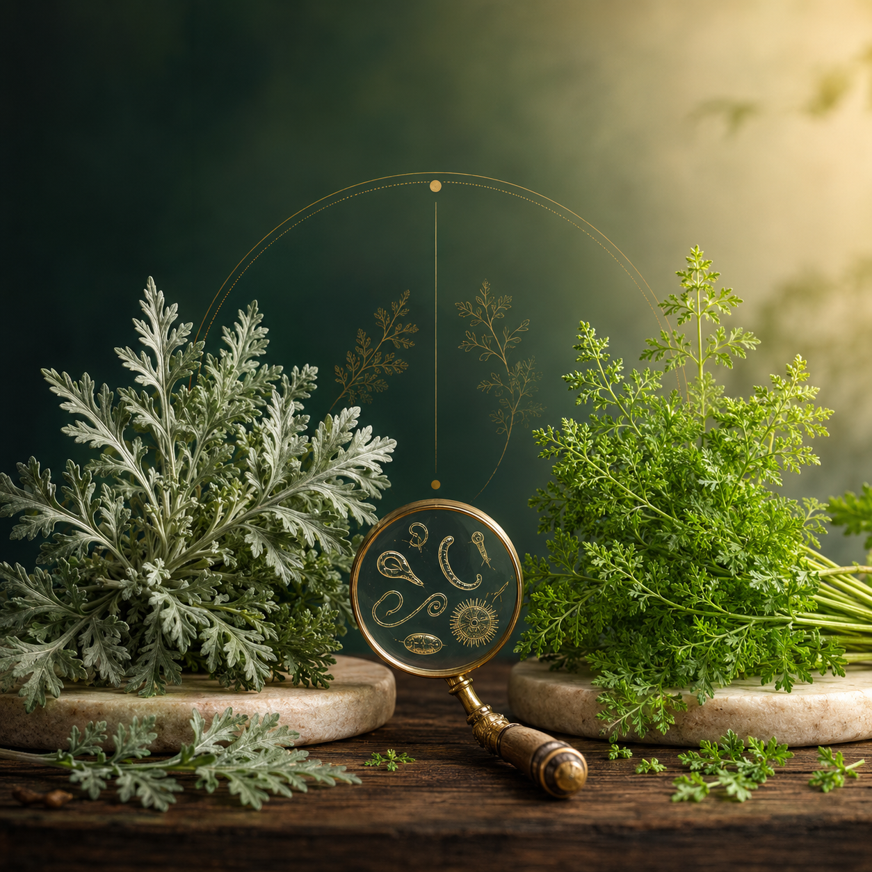 WORMWOOD vs. SWEET WORMWOOD Two bitter herbs, two very different stories—and one botanical naming mess