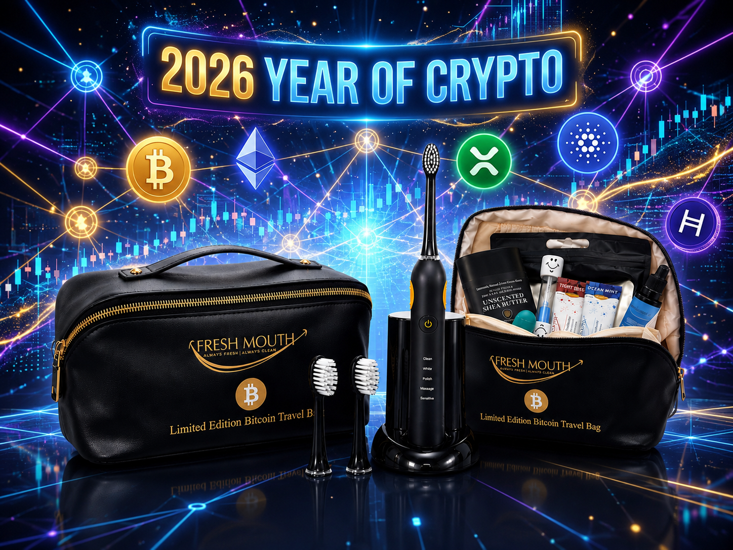 Fresh Mouth Electric Travel Bag Bitcoin Limited Edition