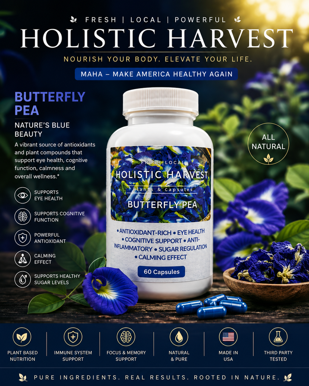 Butterfly Pea Capsules (60s)