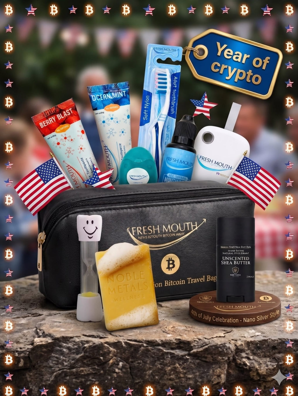 Fresh Mouth Manual Travel Bag Bitcoin Limited Edition