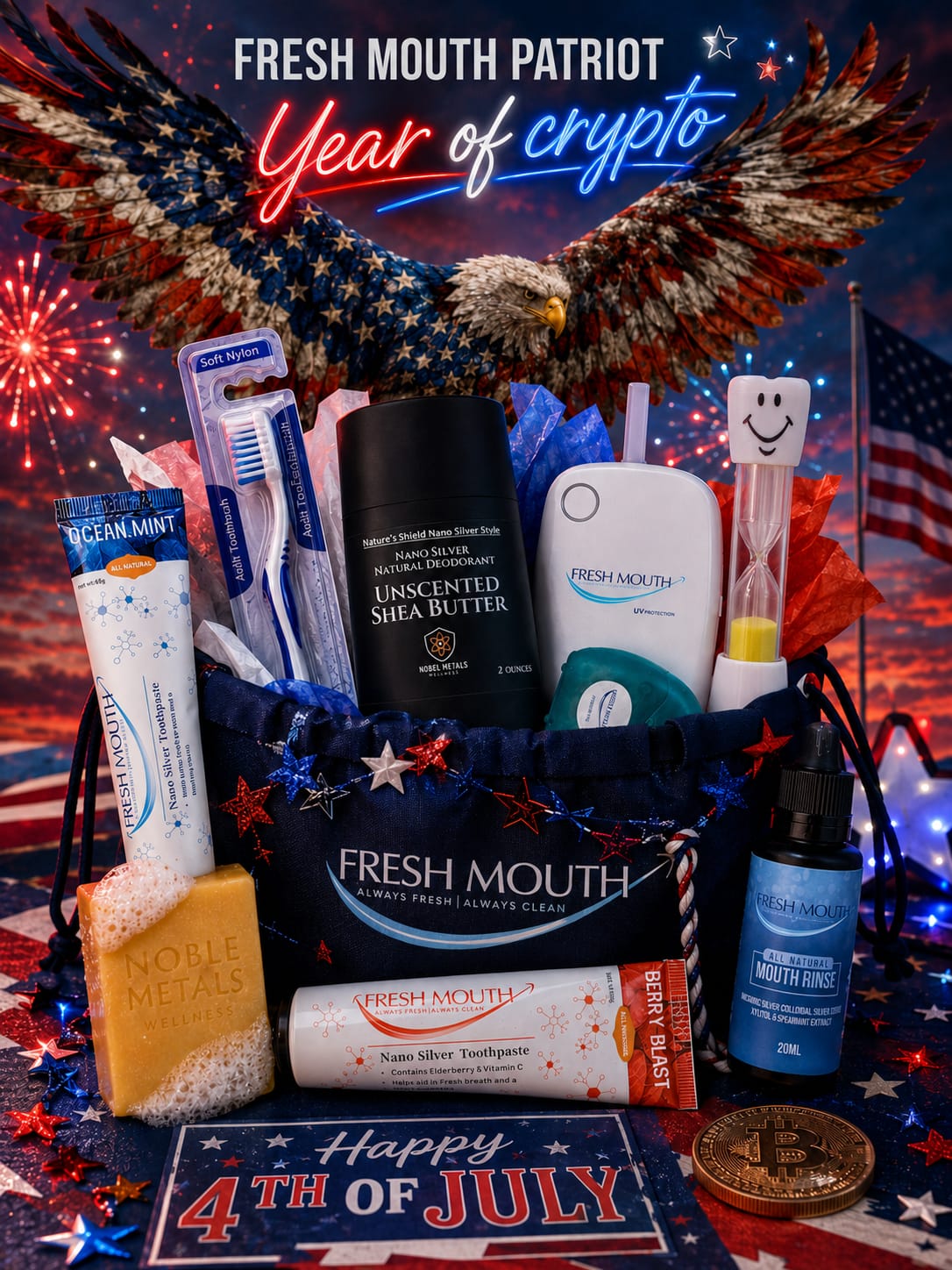 Fresh Mouth Manual Travel Bag Bitcoin Limited Edition